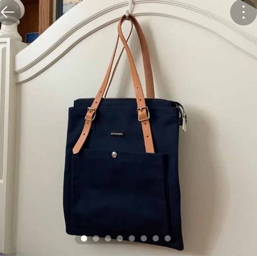 Marimekko Eppu Backpack Navy Blue Tote